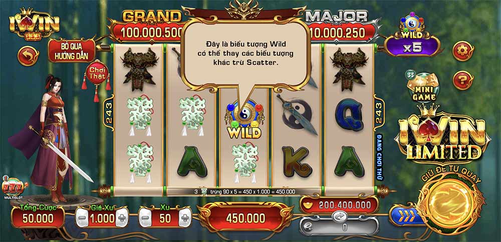 biểu tượng WILD trong võ lâm truyền kỳ iWin