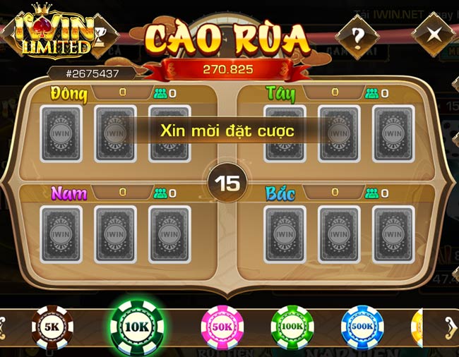 Các loại cá cược tại cào rùa iwin