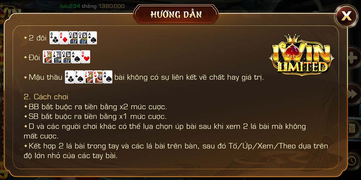 Cách chơi Poker iWin