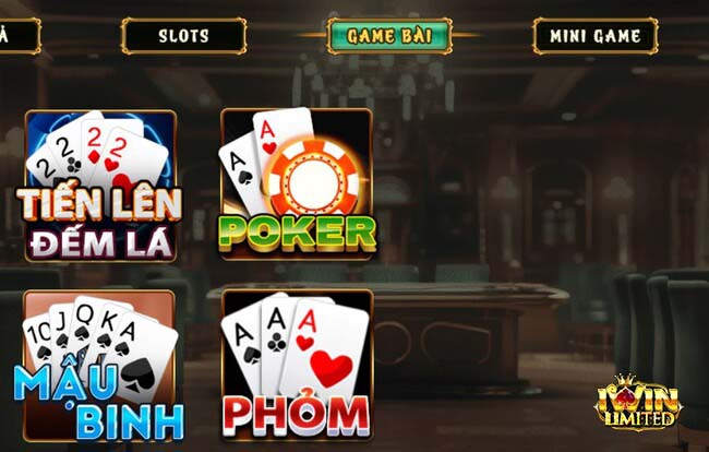 Chọn game bài Tiến lên và bắt đầu chơ
