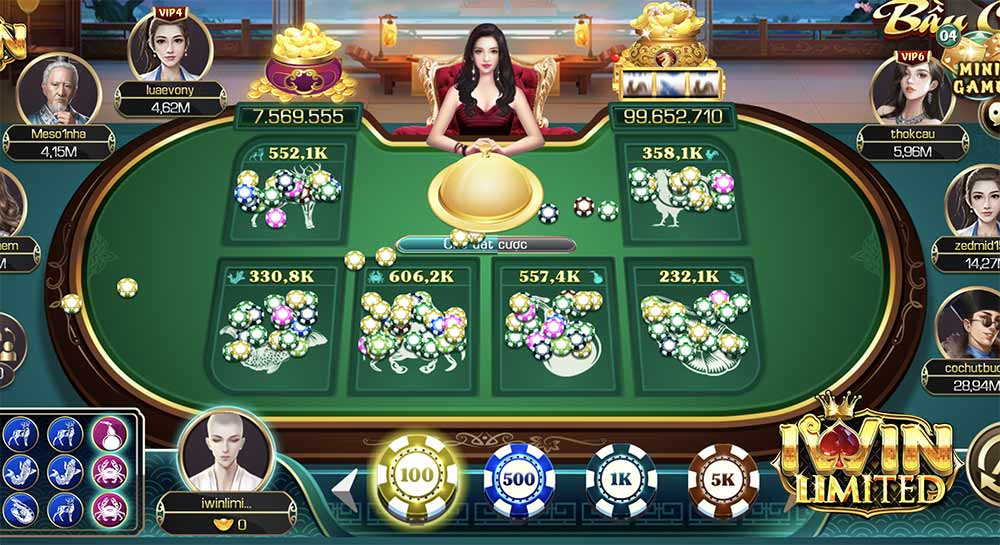 đặt cược trong quá trình chơi bầu cua nổ hũ iwin