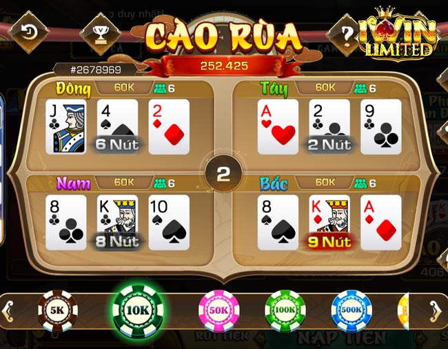Giao diện cào rùa tại iWin
