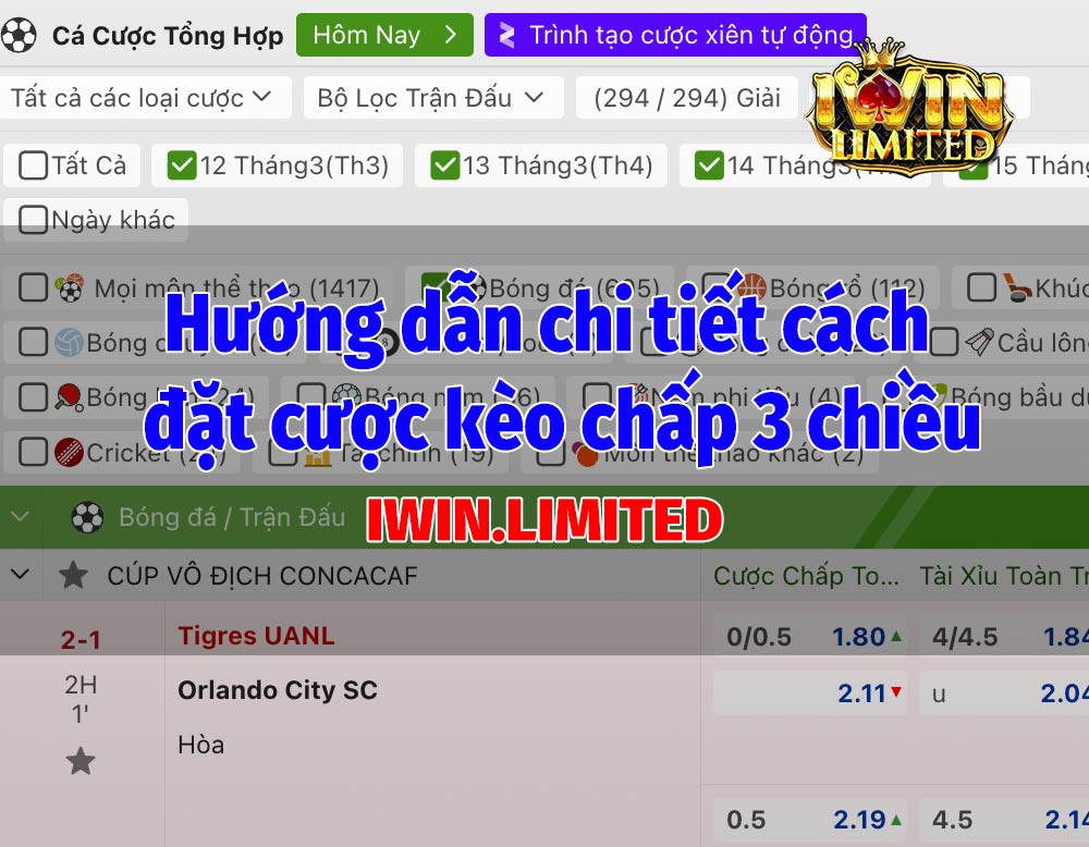 hướng dẫn chi tiết cách đánh kèo chấp 3 chiều