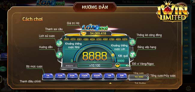 Cách chơi Mini game Lớn Nhỏ trên Iwin