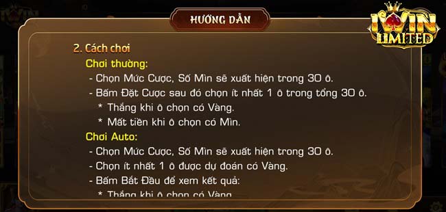 Luật chơi game đào vàng tại iWin