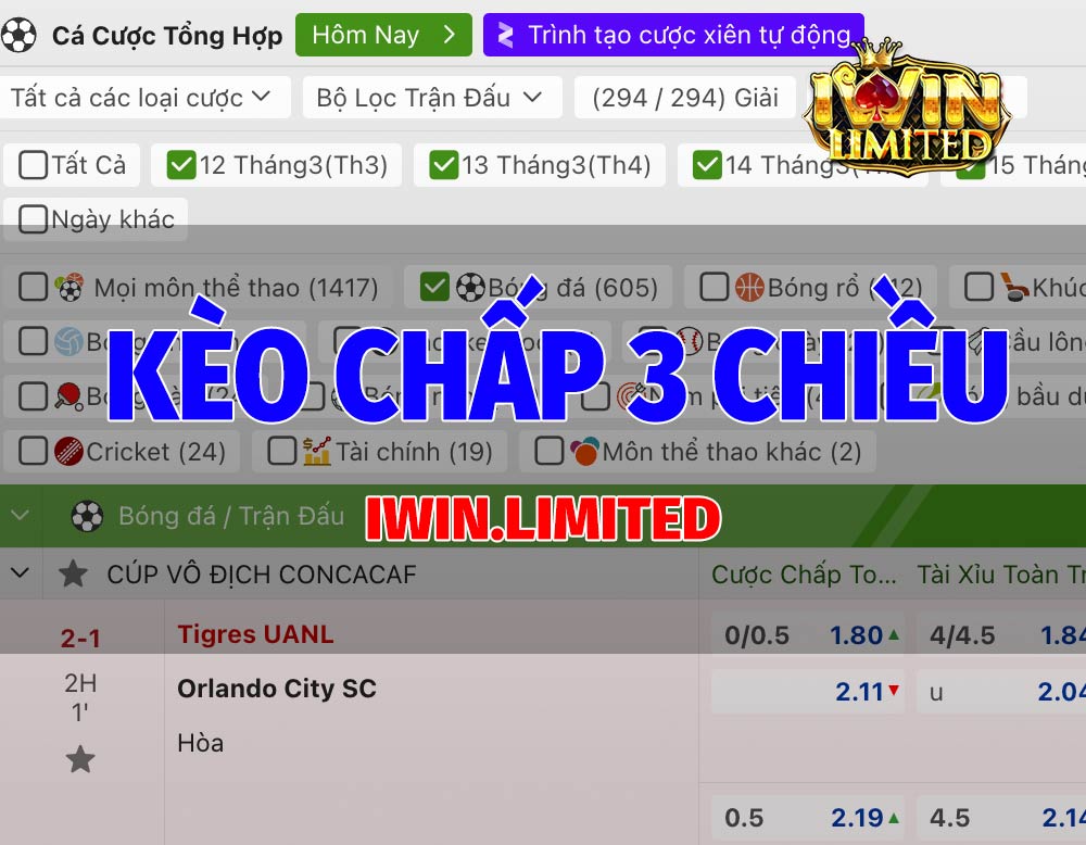 kèo cược chấp 3 chiều