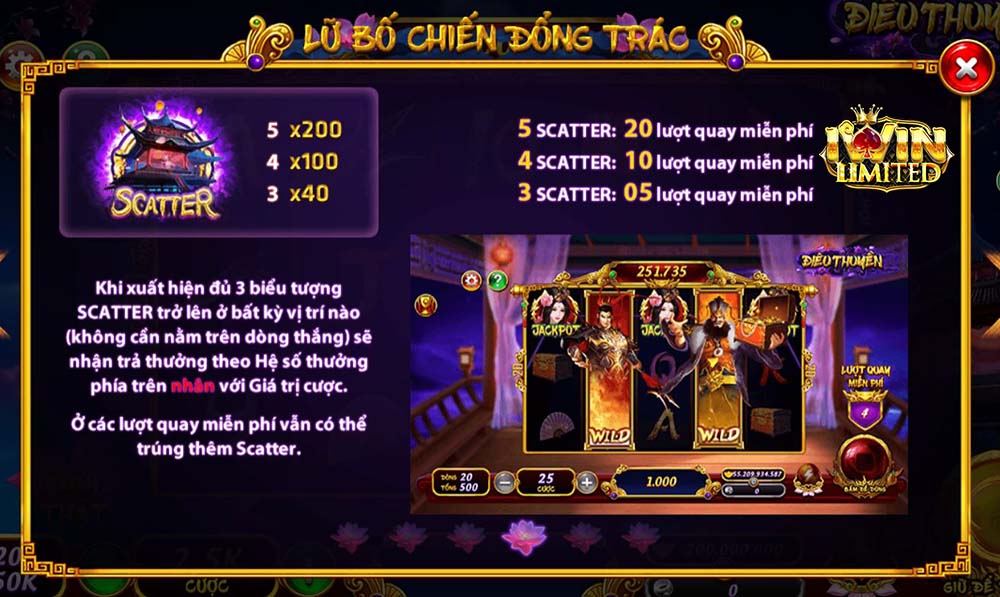 Lữ Bố chiến Đổng Trác iWin