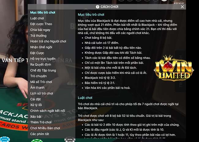 Luật chơi Blackjack