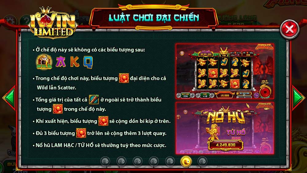 Luật chơi đại chiến Kungfu Panda iWin