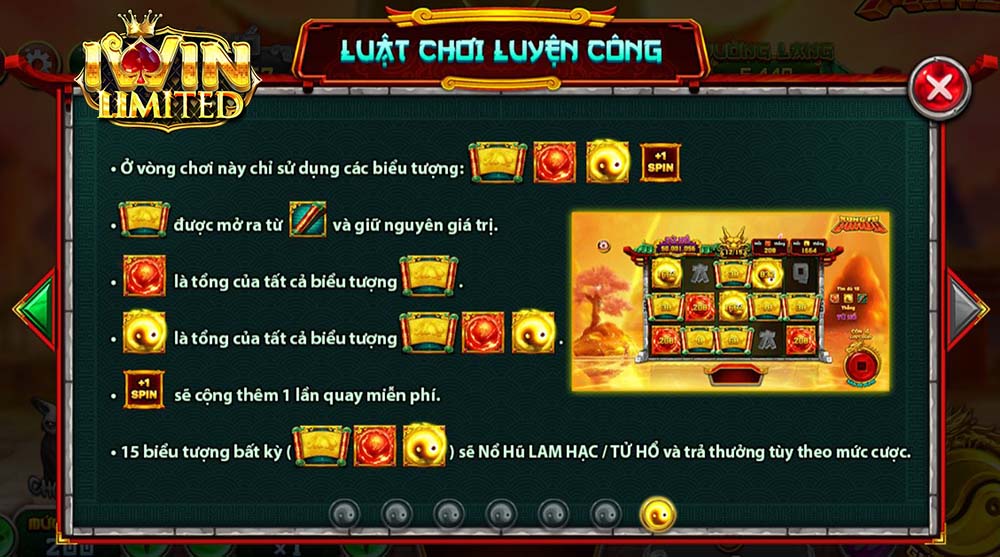 Luật chơi luyện công Kungfu Panda iWin