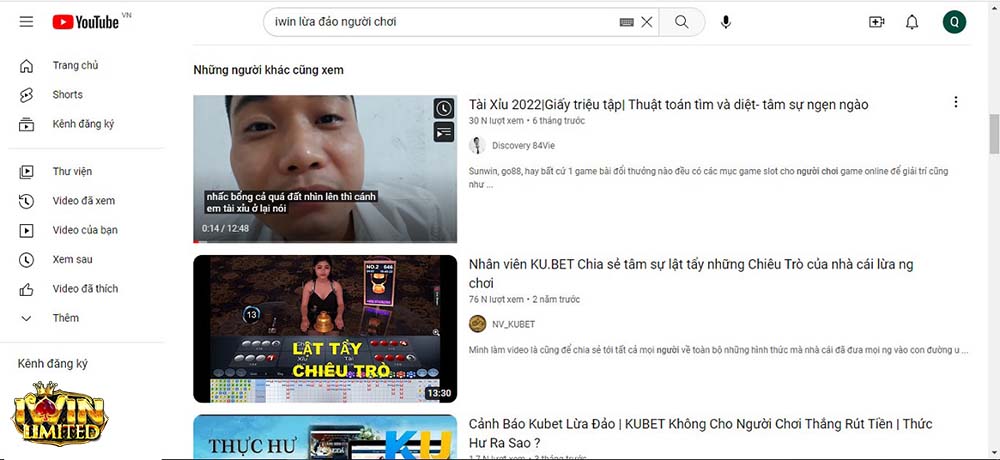 Thông tin không đúng sự thật về iWin lừa đảo trên Youtube