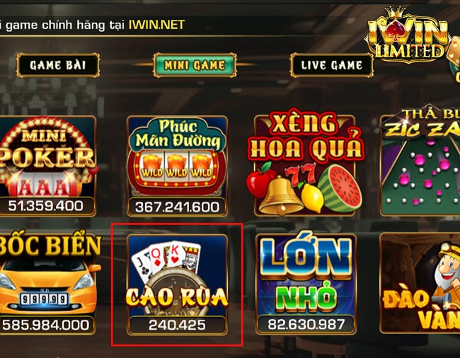 Tựa game cào rùa tại iWin