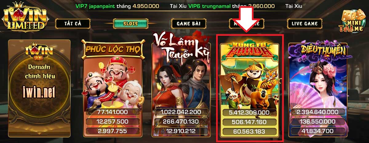 Vào game Kungfu Panda iWin
