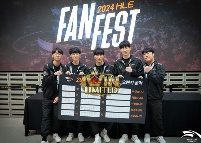 Các tuyển thủ team HLE tại LCK mùa Xuân 2024