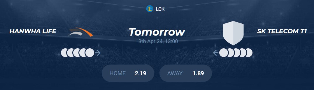 Nhà cái tỉ lệ kèo HLE vs T1 