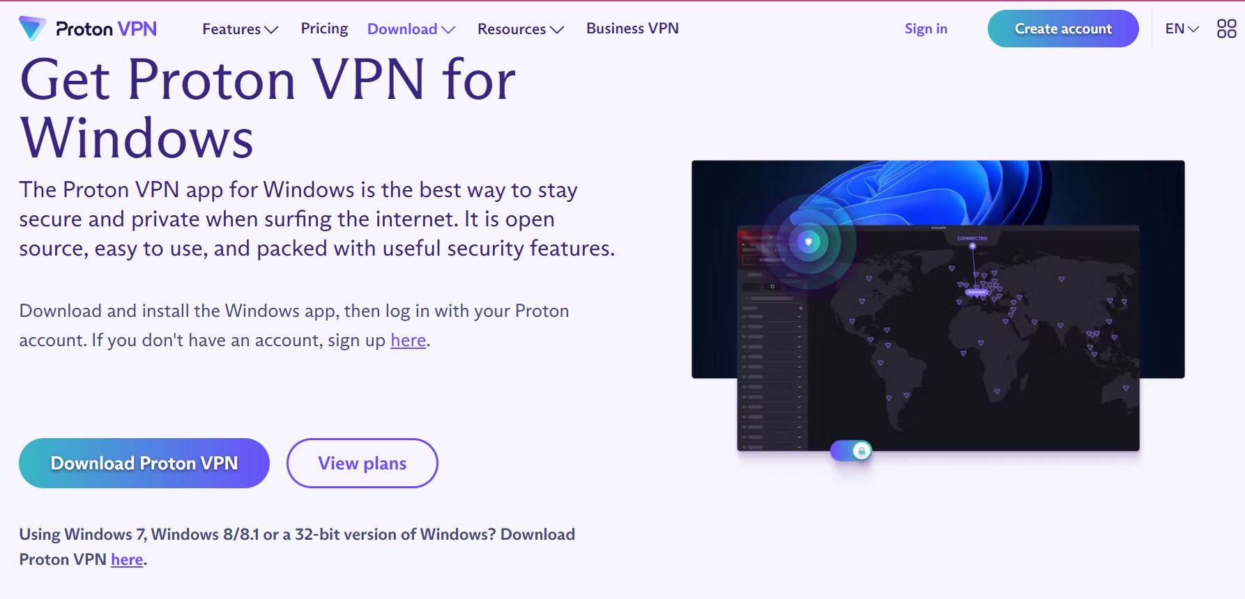 Download Proton VPN chơi iWin