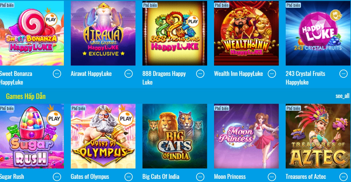 Giao diện Happy Luke