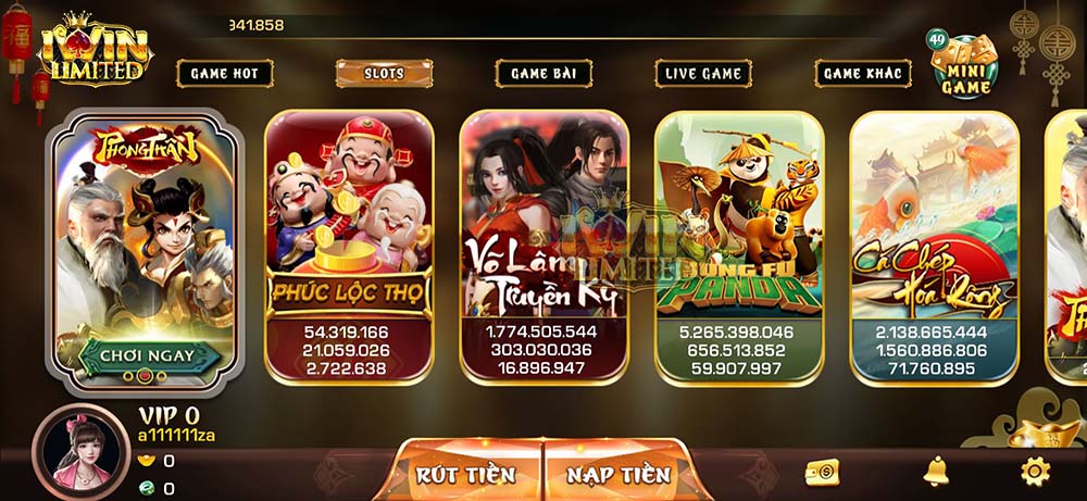 Slots iWin giao diện mới