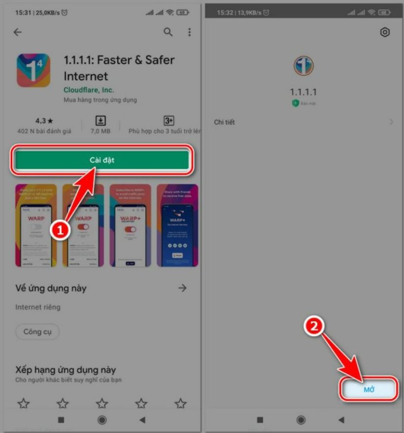 Tải 1.1.1.1 VPN chơi iWin
