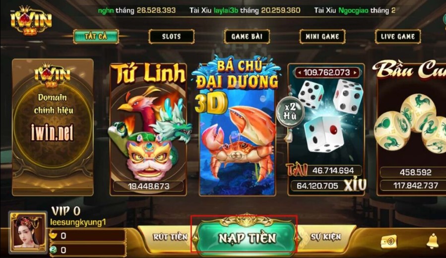 Quá Trình Nạp Tiền Vào Ví iWin