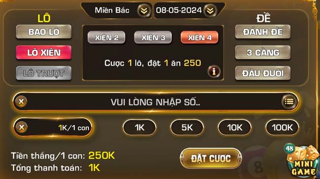 Tiền Thưởng Trúng Xiên 4 tại iWin