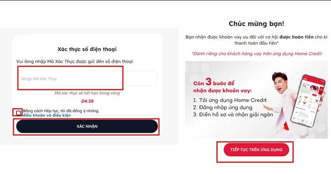 Chờ kết quả phê duyệt trong vòng 30 phút
