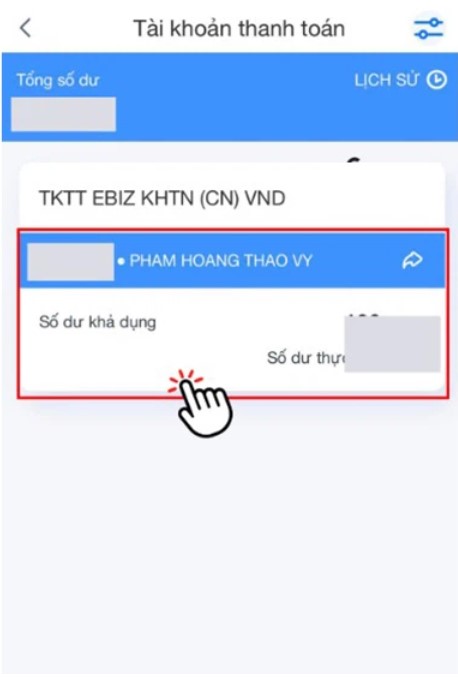 Xem thông tin giao dịch